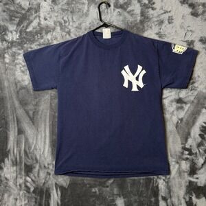Vintage Y2K MLB Navy Blue New York Yankees Short Sleeve T-Shirt Size Medium